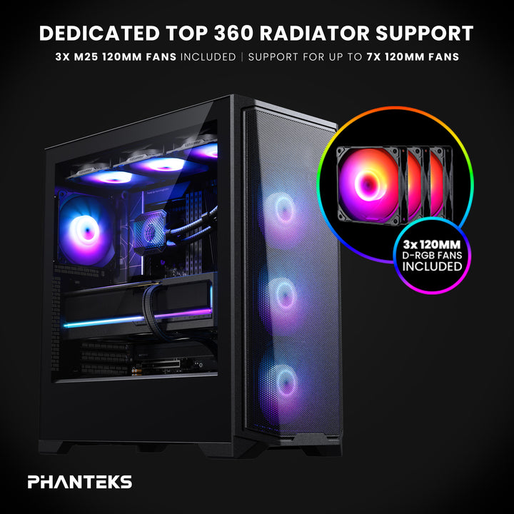 Phanteks Eclipse G370A Mid-tower Gaming Chassis Black