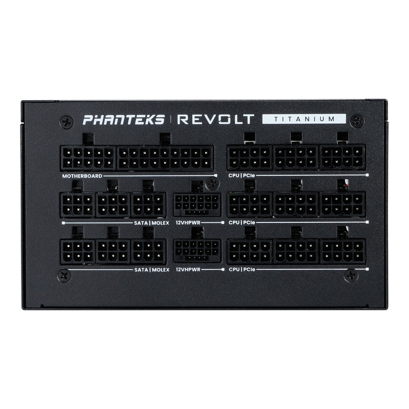 Phanteks Revolt 1600W 80PLUS Titanium, ATX 3.0, PCIe 5.0, Fully Modular. Power Supply Unit Only. Black.