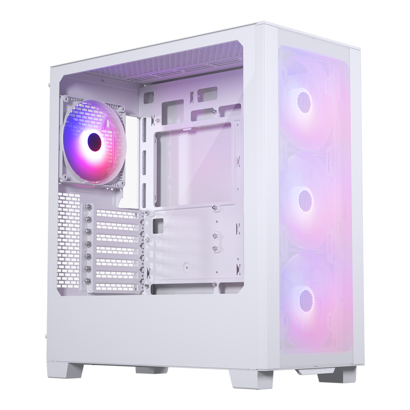 Phanteks XT Pro Ultra, Mid-Tower Gaming Chassis, 4x M25-140 DRGB Fans Included, High Airflow Performance Mesh, Tempered Glass Window, USB-C 3.2 Gen2, White
