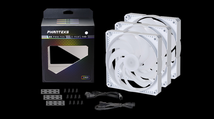 Phanteks SK PWM Fan 140mm D-RGB White