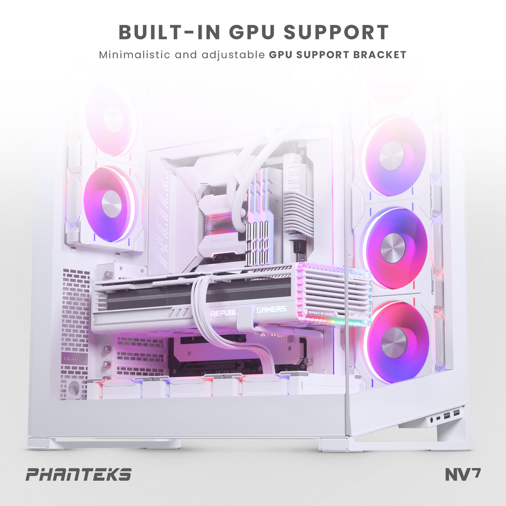 Phanteks NV7 Seaview Room E-ATX Case ARGB Light Control Full Tower Desktop  Computer Chassis Support ATX Type-C Two-way Placement