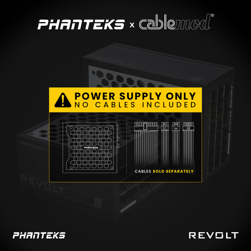 Phanteks Revolt 80PLUS Platinum, ATX 3.0, PCIe 5.0, Fully Modular, Power Supply Unit Only