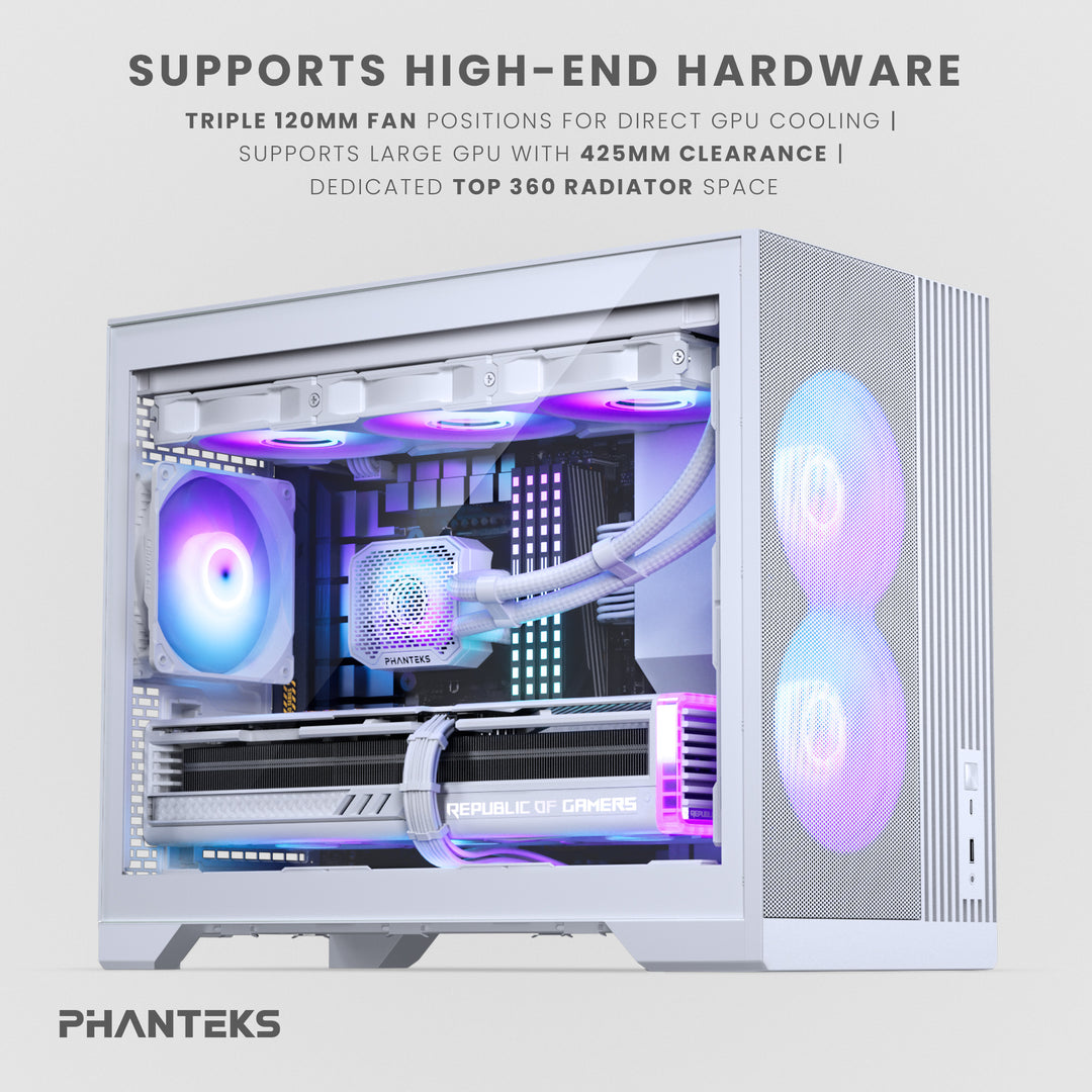 Phanteks XT M3 Micro-ATX Tempered Glass Window White
