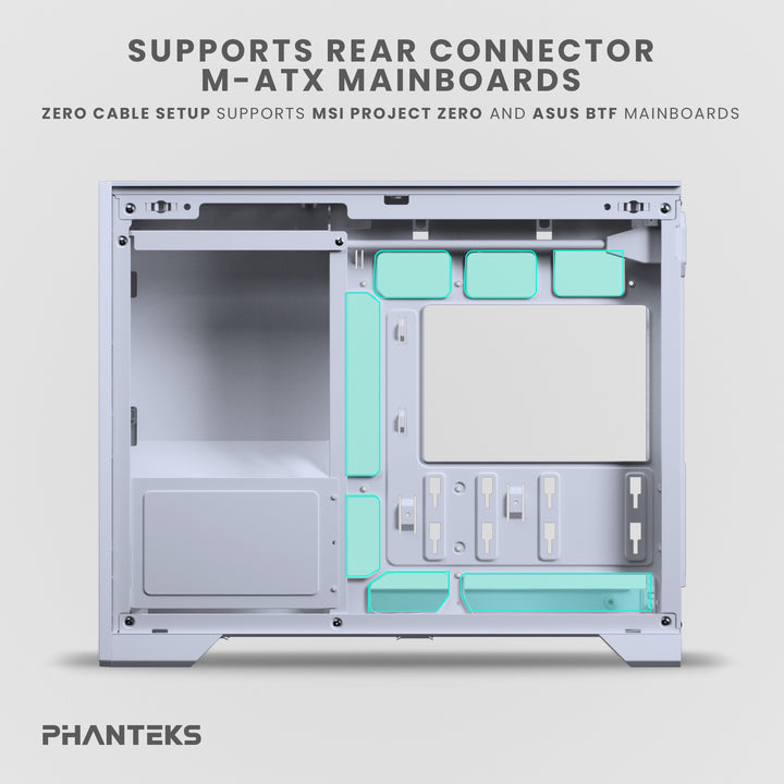 Phanteks XT M3 Micro-ATX Tempered Glass Window White