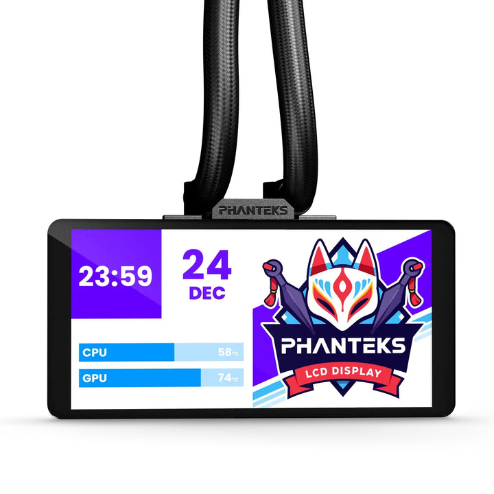 Phanteks Glacier One 360M25G2-LCD All in One Liquid CPU Cooler, Black