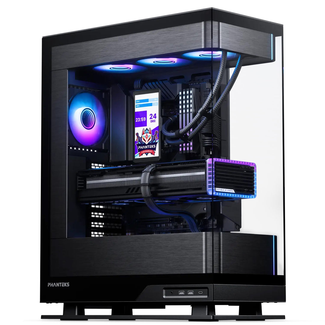 Phanteks Glacier One 360M25G2-LCD All in One Liquid CPU Cooler, Black