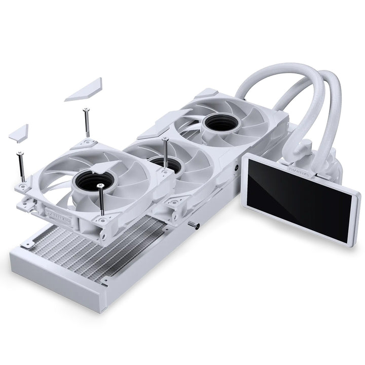 Phanteks Glacier One 360M25G2-LCD All in One Liquid CPU Cooler, White