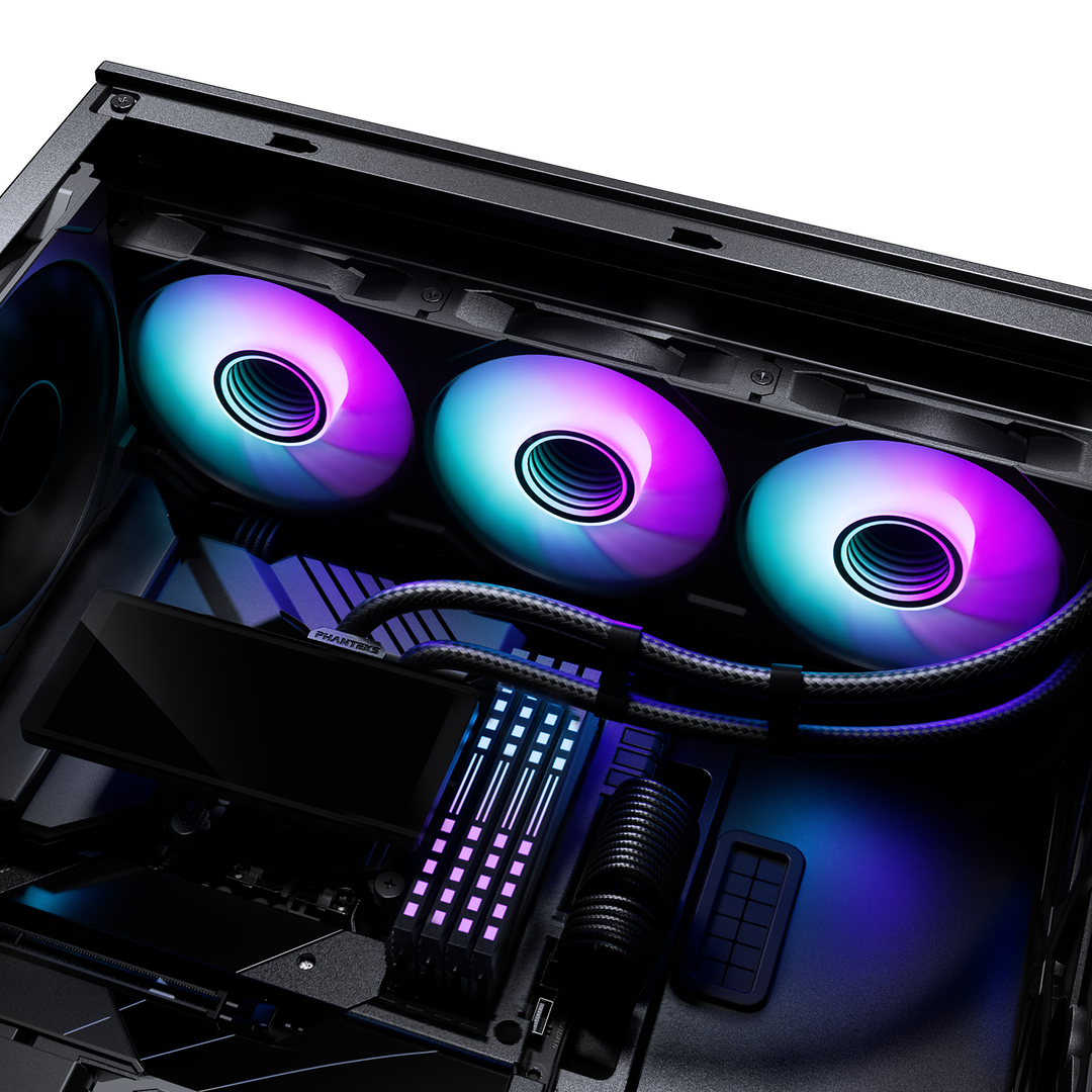 Phanteks Glacier One 360M25G2-LCD All in One Liquid CPU Cooler, Black