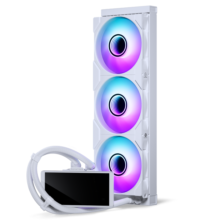 Phanteks Glacier One 360M25G2-LCD All in One Liquid CPU Cooler, White