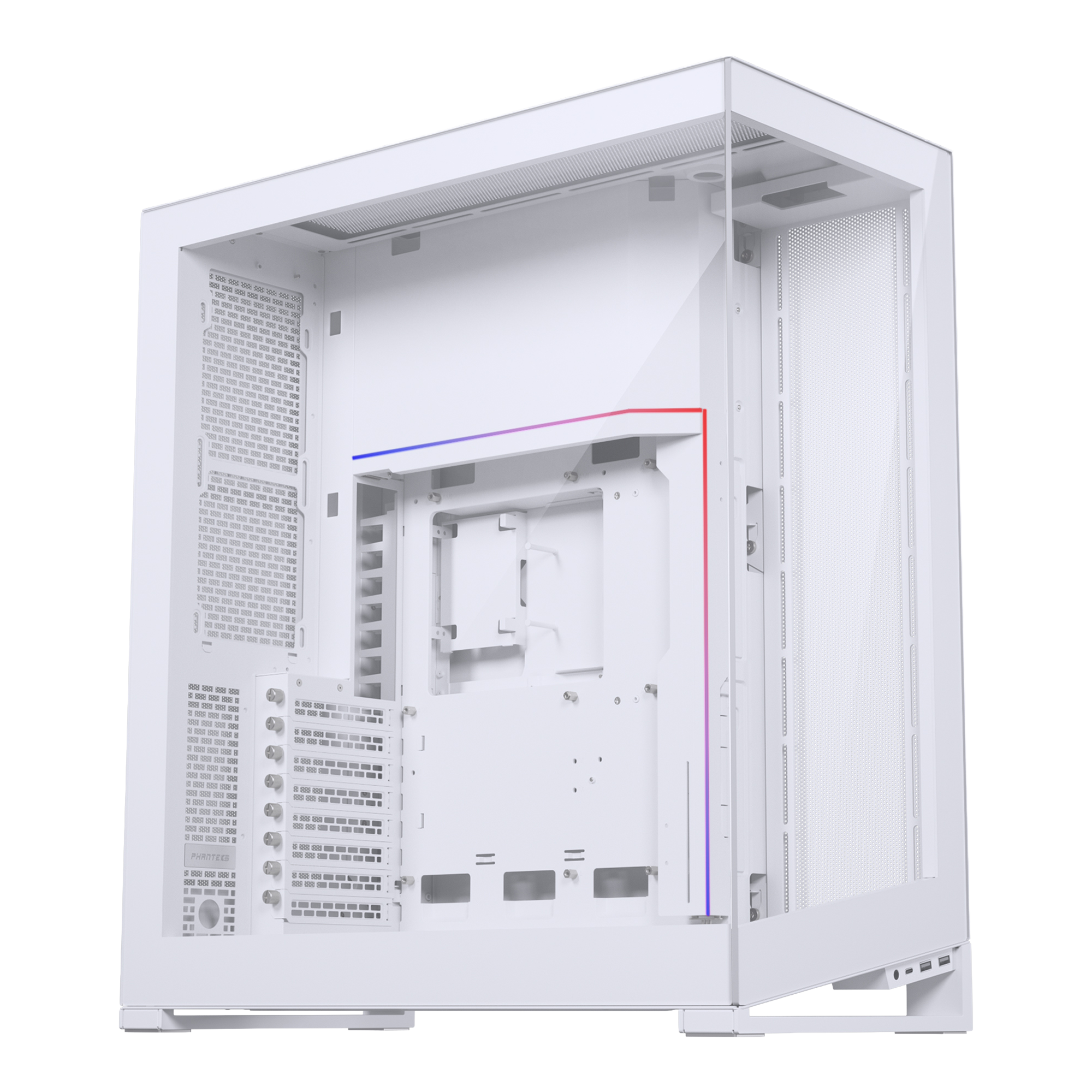White NV7 empty case with ARGB lighting