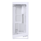 White NV7 front view empty case, tempered glass