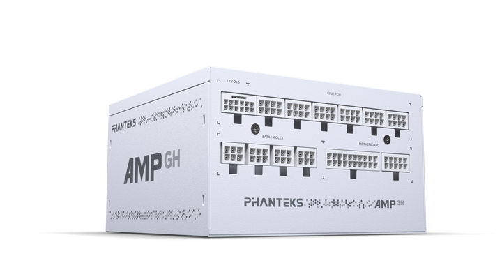 Phanteks AMP GH power supply rear view on a white background
