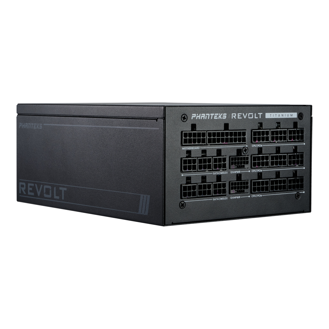 Phanteks Revolt 1600W 80PLUS Titanium, ATX 3.0, PCIe 5.0, Fully Modular. Power Supply Unit Only. Black.