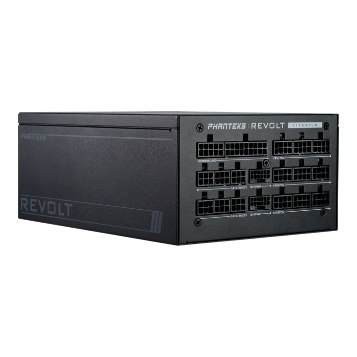 Phanteks Revolt 1600W 80PLUS Titanium, ATX 3.0, PCIe 5.0, Fully Modular. Power Supply Unit Only. Black.