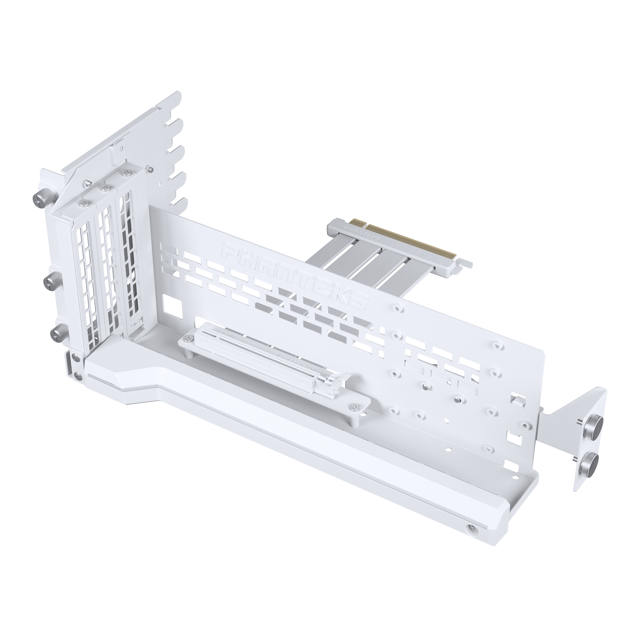 phanteks premium vertical gpu gen5, riser pcie5.0, white, led lighting strip