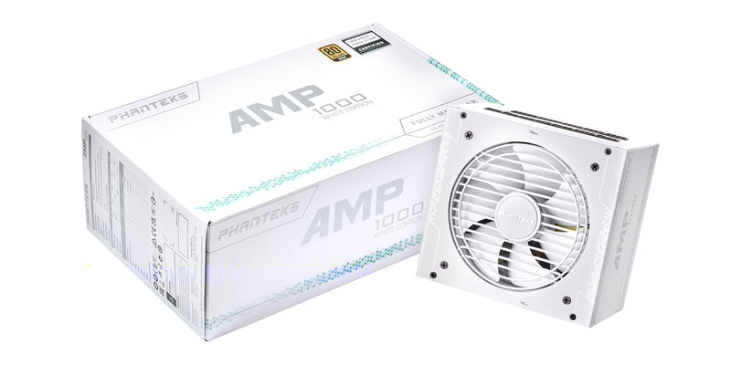 Phanteks Amp Series 1000W V2 80+ Gold Modular Power Supply White Edition, 12VHPWR Included, Revolt PRO LINK Certified