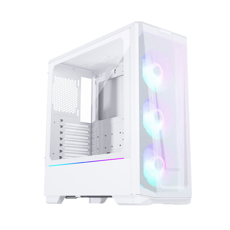 Mid-Tower PC Gaming Computer Case - Full Tempered Glass and LED Lighting