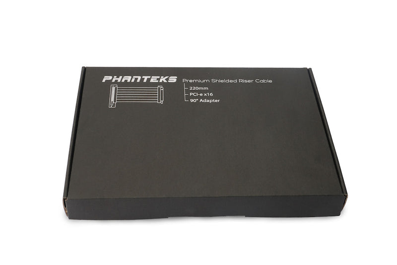 Phanteks 220 mm Premium Shielded High speed PCI-E x16 Riser Cable 90° Adapter